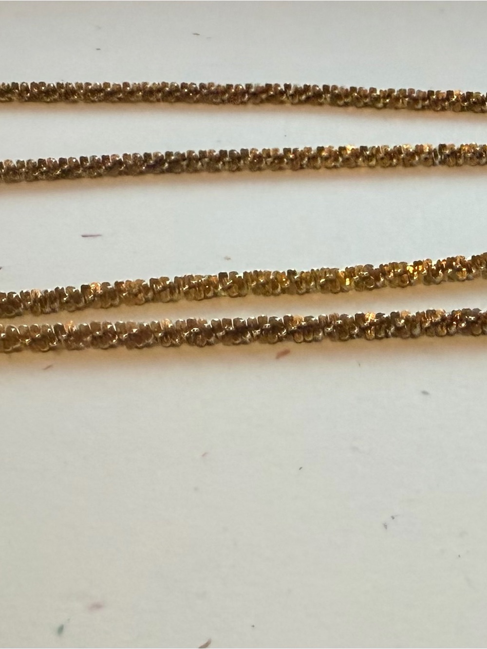 Gold Tone Textured Rope Chain Necklace - Women